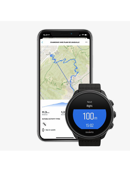 SUUNTO 9 BARO CHARCOAL BLACK TITANIUM sportinis laikrodis